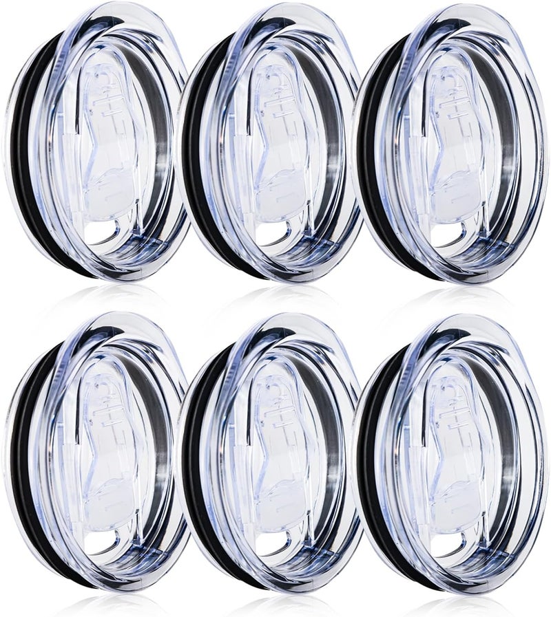 Engorgio 20 oz Skinny Tumbler Replacement Lids 6 Pack, Plastic Splash Resistant Lids Covers Spill Proof，2.75in Cup Mouth Compatible with Yeti Rambler and More Tumbler Cups - Image 1
